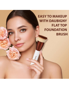 Brocha de Maquillaje Daubigny 3.4 cm Premium Blanca 2