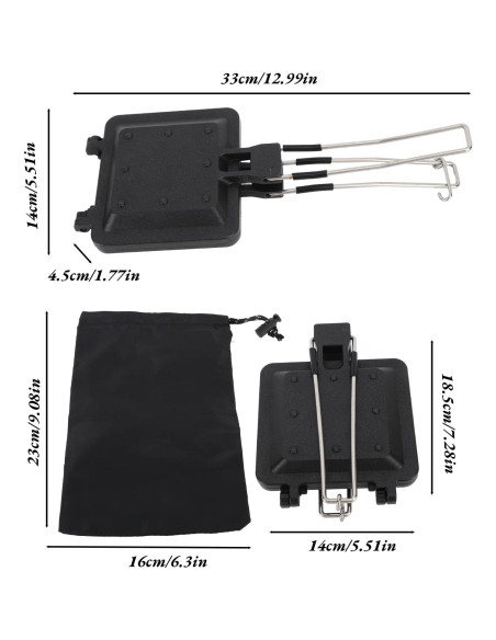 Hacedor de Sandwiches Plegable Mumusuki Antiadherente 20cm