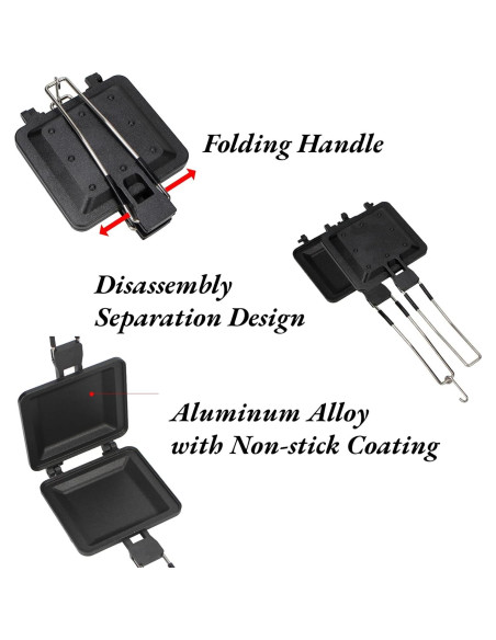 Hacedor de Sandwiches Plegable Mumusuki Antiadherente 20cm