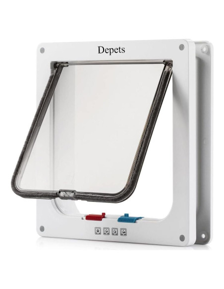 Puerta para Gatos Depets Grande 25x23 cm con Cerradura 4 Vías