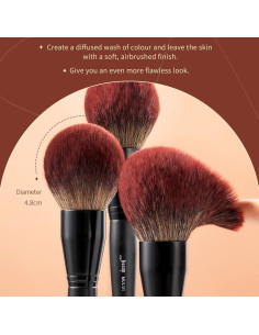 Brocha de Maquillaje Jessup MUL01 Grande Vegana para Polvo 2