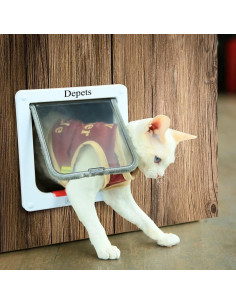 Puerta para Gatos Depets Grande 25x23 cm con Cerradura 4 Vías 2