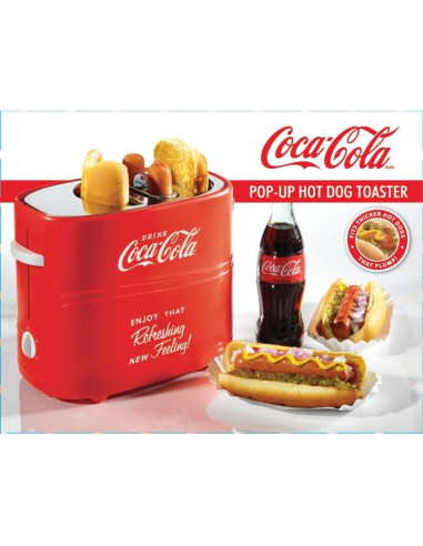 Tostadora de Hot Dogs Nostalgia 2 Ranuras 650W Rojo