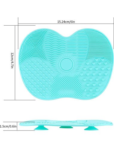 2 Almohadillas de Limpieza de Brochas de Silicona HexinYigjly