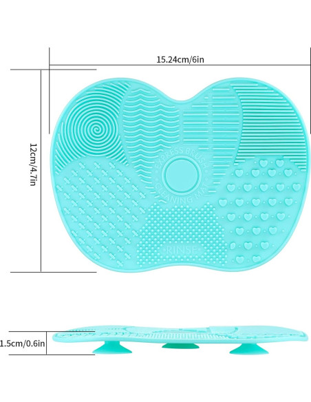2 Almohadillas de Limpieza de Brochas de Silicona HexinYigjly