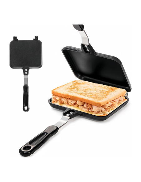 Horno de Sándwich Caliente Cididu - Sartén Antiadherente Doble Cara