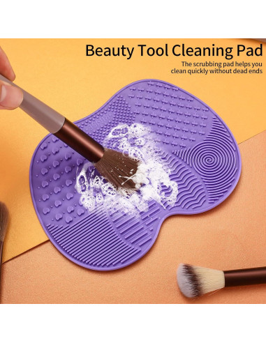 2 Almohadillas de Limpieza de Brochas de Silicona HexinYigjly
