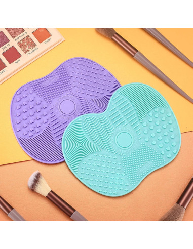 2 Almohadillas de Limpieza de Brochas de Silicona HexinYigjly