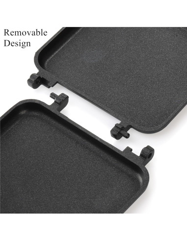 Horno de Sándwich Caliente Cididu - Sartén Antiadherente Doble Cara