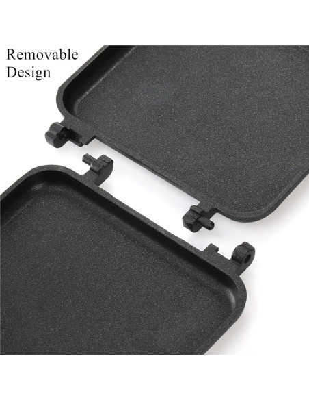 Horno de Sándwich Caliente Cididu - Sartén Antiadherente Doble Cara