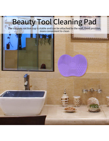 2 Almohadillas de Limpieza de Brochas de Silicona HexinYigjly