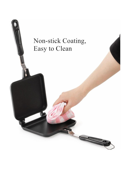 Horno de Sándwich Caliente Cididu - Sartén Antiadherente Doble Cara