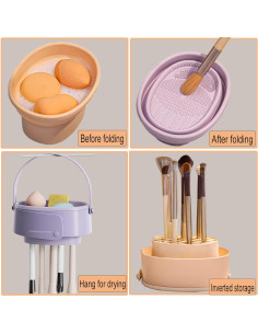 Alfombrilla Limpiadora de Brochas GOLIKEE 3 en 1 Silicona 2