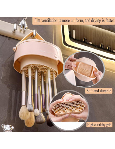 Alfombrilla Limpiadora de Brochas GOLIKEE 3 en 1 Silicona