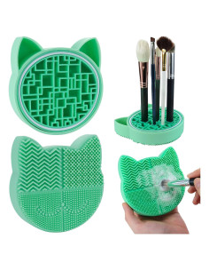 Alfombrilla Limpiadora de Brochas Mygeromon Verde 2 en 1