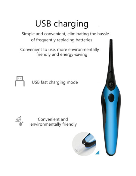 Rizador de Pestañas Calentado Ikijuh 3 Modos USB Azul Rizador de Pestañas Calentado Ikijuh 3 Modos USB Azul