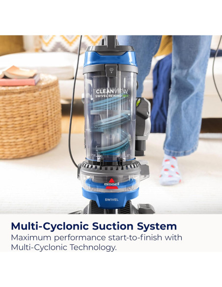 Aspiradora Bissell CleanView Swivel Rewind 8.29 kg con TurboEraser