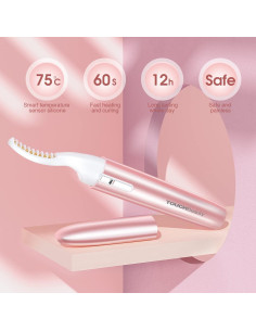 Rizador de Pestañas Calentado TOUCHBeauty Rosa - Sin Dolor 2