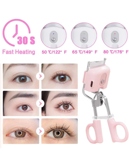 Rizador de Pestañas Eléctrico BAOSHILI Rosa 3 Modos
