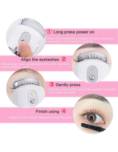 Rizador de Pestañas Eléctrico BAOSHILI Rosa 3 Modos