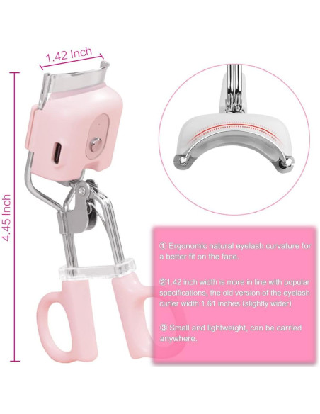 Rizador de Pestañas Eléctrico BAOSHILI Rosa 3 Modos