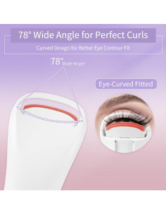 Rizador de Pestañas Eléctrico Acavado Doble Arco 2 Temperaturas 2