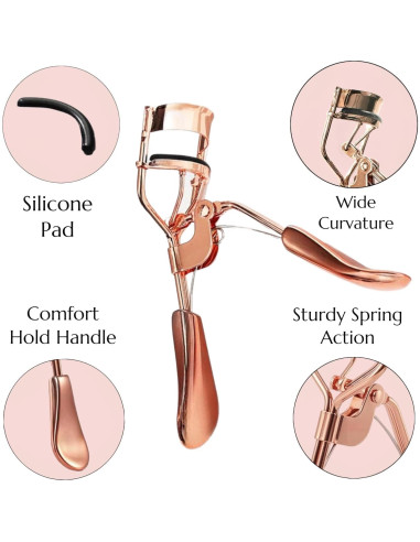 Rizador de Pestañas Profesional ALAZCO Oro Rosa x2