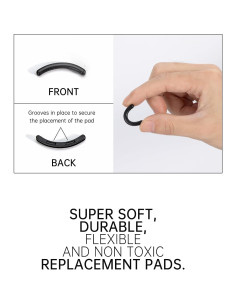 Recargas de rizador de pestañas Tweezerman 24PCS Silicona Negra 2