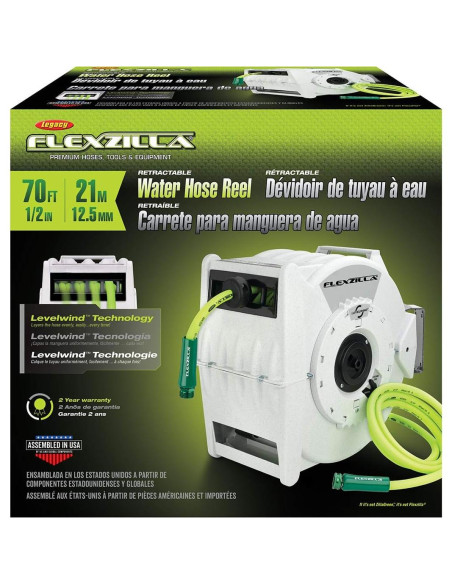 Carrete Retráctil de Manguera Flexzilla 1/2" x 21,34 m