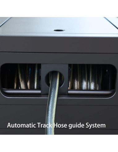 Caja de Manguera de Jardín AQUAZILLA 150 pies Metal Marrón