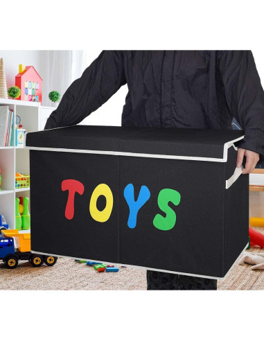 Caja de Juguetes Plegable YOLOXO Negra 82L 40kg