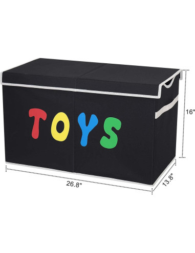 Caja de Juguetes Plegable YOLOXO Negra 82L 40kg