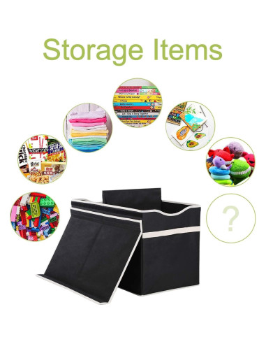 Caja de Juguetes Plegable YOLOXO Negra 82L 40kg