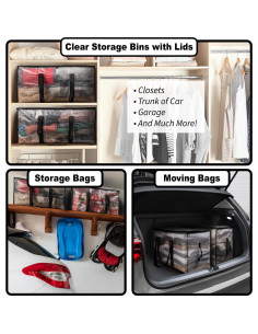 Bolsas de Mudanza ClearSpace 86L Paquete de 6 Transparentes 2