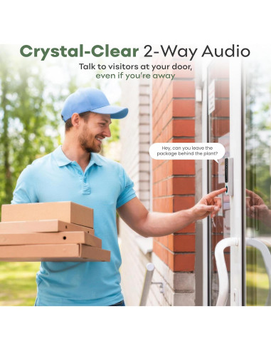 Cámara de timbre de video Adomii 3MP WiFi IP65 Batería 6 meses