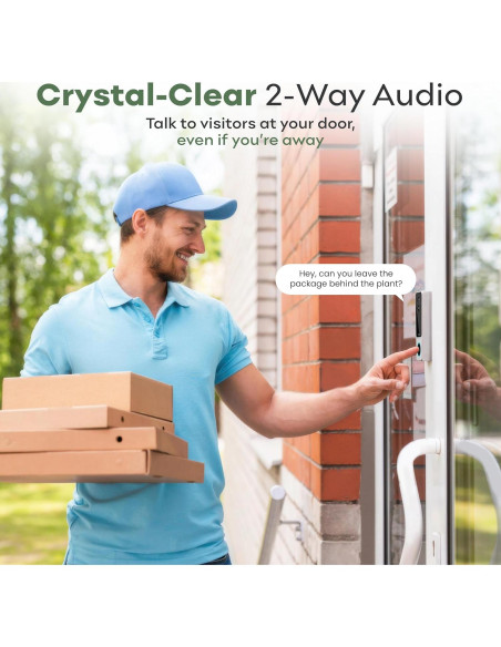 Cámara de timbre de video Adomii 3MP WiFi IP65 Batería 6 meses