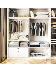 Bins Organizadores de Closet 6 Paquetes Homsorout Gris Claro 2