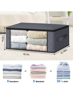 Bolsas de Almacenamiento HomeHacks 3-Pack 35L Gris 2