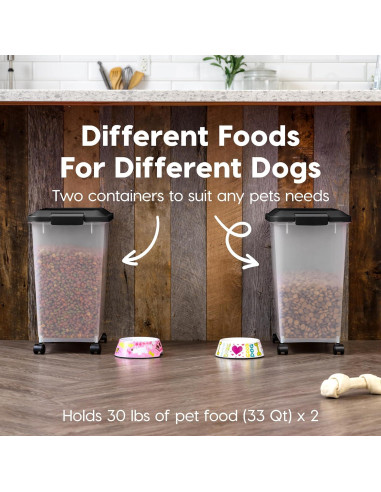 Contenedor de Almacenamiento de Comida para Mascotas IRIS USA 30 lbs
