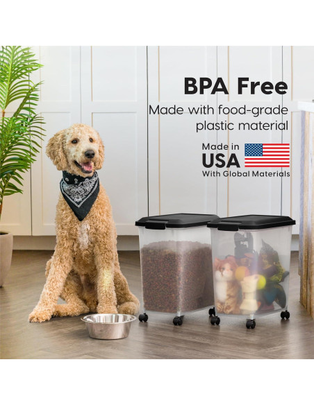 Contenedor de Almacenamiento de Comida para Mascotas IRIS USA 30 lbs