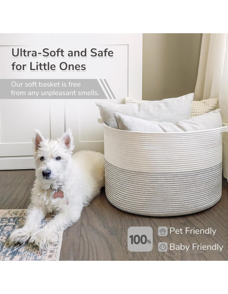 Cesta de Almacenamiento INDRESSME Algodón 55x35 cm Blanco