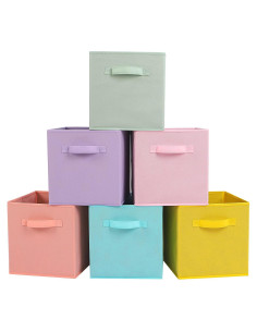 Cajas de Almacenamiento Stero 6 Pack Tela Multicolor 27 cm