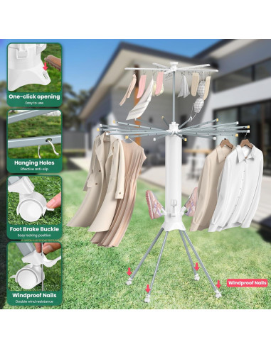 Estante Plegable para Secar Ropa GBEER 3 Niveles 2,04 kg