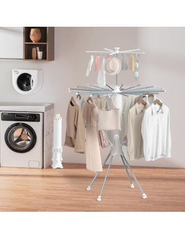 Estante Plegable para Secar Ropa GBEER 3 Niveles 2,04 kg