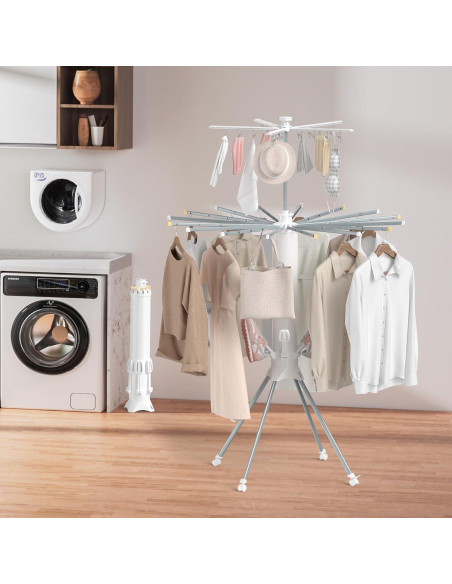 Estante Plegable para Secar Ropa GBEER 3 Niveles 2,04 kg