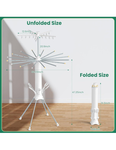 Estante Plegable para Secar Ropa GBEER 3 Niveles 2,04 kg