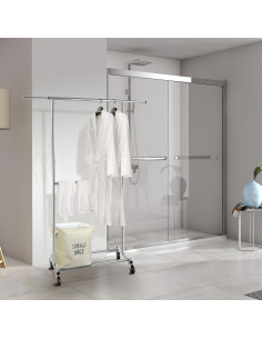 Soporte de Ropa Doble Barra Simple Trending Cromo 150 kg 2