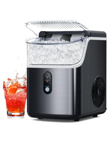 Máquina de Hielo Nugget Kndko 15,42 kg/24H Portátil Negra