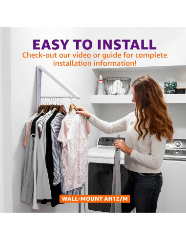 Estante de Secado Plegable InstaHanger 30 cm Montaje Pared