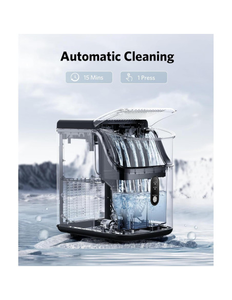 Máquina de Hielo Nugget Kndko 15,42 kg/24H Portátil Negra